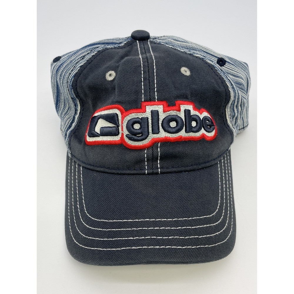Globe Skateboard Hat Cap L/XL Striped Stretch Fit Skater Street Y2K Urban 2000s